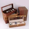 Watch Boxes 6 Slot Box Velvet Display Case Organizer Jewelry Storage