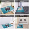 Mattor Välkommen Romantisk Otter Par Floor Door Bath Mat Anti-Slip Indoor Pet Animal Doormat Garage vardagsrum mattan