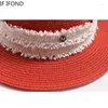 Шляпа шляпы с широкими краями летняя соломенная шляпа для женщин мода плоский топ пляж солнце -леди элегантный платье -крышка открытая дорожка chapeu fominino