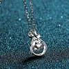 Xdy925 Sterling Silver Pendant 30 minuters smart pengar väska mo sjöng stenhalsband kedjekedja rakt