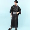 Vêtements ethniques japonais traditionnel hommes Kimono Yukata Robe Robe imprimé coton Vintage Performance Robes Robe classique samouraï Cosplay