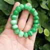 Strand Natural Green Jade Bransoletka Mężczyźni Kobiety Dziedzin biżuterii