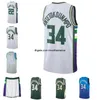 Baskettröjor Giannis 34 Antetokounmpo Jersey Khris Middleton #22 Jrue Holiday #21 2021-22 City Jersey Men Youth