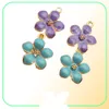 whole 100pcs Fashion classic Cute Enamel Flower Charms Pendant Necklace Bracelet DIY Unique Women Jewelry Accessory1204106