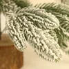 Christmas Decorations LED Tree Ornaments White Flocked Mini Desktop Decoration Accessories For Festival Party