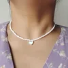 Подвесные ожерелья ZX Bohemian Beadmade Beadered Chain Chokers for Girls Cute Love Heart Collece Оптовая женская ювелирные аксессуары подарки 230802