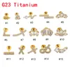 Labret Lip Piercing Jewelry G23 Ring Stud Golden Internally Threaded Crystal Zircon Ear Tragus Helix Body Cross Crown 16G Bar 230802