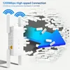 1 peça 8200 pés quadrados. Extensor WiFi de cobertura com 1200 Mbps Dual Band Internet Booster, 5G/2.4G Signal Booster para casa com 4 antenas externas