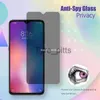 Protetores de Tela de Celular Privacidade Vidro Temperado para Xiaomi Poco C3 F2 M2 M3 Pro F1 Protetor de Tela Anti Spy para Poco X2 X3 Filme Protetor Anti Reflexo x0803