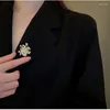 Broches Mode Creatieve Bloemen Voor Vrouwen Luxe Ontwerp Zirconia Broche Pin Vrouwelijke Jurk Jas Temperament Accessorie