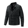 Herrjackor 2023 Höst- och vinterlätt bomullskläder Casual Diamond Collar Coat Fashion Padded Jacket Menskläder Trend