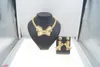 Necklace Earrings Set Brazilian Gold Plated For Women Gift Accessories Bridal Wedding Jewellries