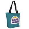 Shopping Bags Custom Rock Music Death Metal Canvas Bag Women Reusable Grocery Shopper Tote