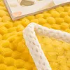 Coperte Coperta avvolgente in flanella beige di colore puro divano letto morbido per la pelle 230802