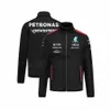 Motorcykelkläder 2023 F1 Petronas Tryckt Formel 1 Bilfans Racing Team Clothing Jacket Windproof Keep Warm Black Zipper Lnsert Sportswear X0803