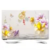 Housse anti-poussière personnalisée 32 "85" housse de capot décorative pour écran TV fleur papillon grue violet vert violet bleu R230803