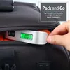 Großhandel Gepäckwaage, elektronische digitale tragbare Koffer-Reisewaage, wiegt Gepäck, Tasche, Hängewaage, Ausgleichsgewicht, LCD, 110 lb/50 kg