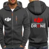 Moletons com capuz masculino Dji Professional Pilot Drone Print Hoodies Masculino Hip Hop Harajuku Moletom com capuz de manga comprida Jaqueta com zíper Jaqueta com capuz Roupas com capuz J230803