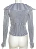 Camicette da donna Moda all'ingrosso Abiti autunnali Abbigliamento Streetwear Camicie Blu Per donna T-shirt manica corta T-shirt