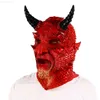 Party Maskers Volwassen Evil Devil King Of Lies Horror Latex Masker Halloween Kostuum Accessoires Cosplay Demon Kostuum Props L230803