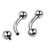 Labret Lip Piercing Jewelry 10pcslot Internally Thread Eyebrow Banana Curved Barbell Rings Daith Helix Earring Cartilage 230802