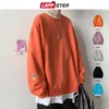 Mens Hoodies Sweatshirts Lappster 2000s Fake Two Pieces Y2K Japanese Streetwear Pullover Kpop Fashion Overdized Graphic 230803