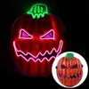 Halloween Pumpkin Light Up Mask El Wire Scary Maski na Halloween Festival Party Costume Cosplay Dekoracja