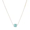 Pendentif Colliers Naturel Amazonite Pierre Collier Carré Cube Gemmes Collier Guérison Reiki Bijoux Cadeaux Pour Les Festivals