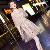 Ethnic Clothing Size 4XL Luxury Sequins Evening Dress Short Gown Party Dresses For Women Long Sleeve Elegant Celebrity Stage Show