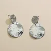 Dangle Oorbellen Geometrische Gehamerd Metalen Stud Voor Vrouwen Holiday Party Mode-sieraden Oor Accessoires E330