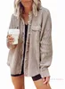 Autumn New Womens Jacket Coat Fashion Casual Lapel Pocket Stitching Oregelbundna skjorta Jackor Kvinnor