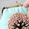 Prodotti in stile cinese Fai da te Ricamo Fiore Albero Borsa Portafoglio Ricamo Cucito Punto croce Materiali Portamonete piccolo stile cinese Donna Vintage