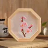 Produtos de estilo chinês bordado diy chinês com moldura flor padrão de lótus impresso tecido transparente ponto cruz bordado costura decoração de casa