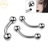 Labret läpp piercing smycken 10pcslot g23 internt ögonbryn piercingar banan böjd skivstång ring örat brosk tragus örhänge juvelr 230802