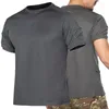 Heren T-shirts Ronde hals Sneldrogend Korte mouwen Mannen Zak Vochtabsorberend Ademend Sportkleding T-shirt Outdoor Tactische Kleding