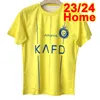 23 24 Al Nassr Heren Voetbalshirts 22 23 RONALDO Thuis Gele Versie Weg 3e Shirt Korte Mouwen Uniformen