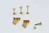 Labret Lip Piercing Jewelry 무료 Shippment Lot50pcs 16g 바디 둥근 CZ Shining Ring Ear Helix Bar 230802