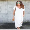 Casual Dresses Super Long Fat MM Loose Pocket Comfortable Dress