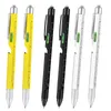 Puntenslijpers 9 In 1 Multitool Pen Voor Papa Led Light Stylus Schroevendraaier Opener Heerser Niveau Geschenken Vriendje 6 stks 230803