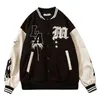 Herenjassen Hip Hop Harige Bee Letters Borduren Baseball Jas Streewear Harajuku Casual Losse Bomber Varsity Unisex Mode 230803