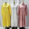 Casual Dresses Women Dress Southeast Asian Indonesian Hollow Out Robes Lace Muslim Fashion Abaya Femme Musulman