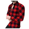 Camisas Casuais Masculinas Grande Camisa Xadrez Vermelha Moda Homem Manga Comprida Macio Conforto Slim Fit Estilos Jaqueta Masculina Cardigã E Inverno