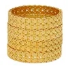 Bangle Dubai Braccialetti placcati oro 24k Bracciali rigidi da donna africana di lusso Fascino Gioielli da sposa arabi etiopi