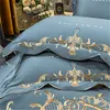 Set di biancheria da letto Set stile europeo Luxury Gold Royal Ricamo Copripiumino matrimoniale in raso Lenzuola e federe in puro cotone 230802