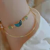 Charm Bracelets Óleo Jóias Presente Dupla Camada Estilo Chinês Jade Mão Feminina Corrente Feminina Bangles Conta