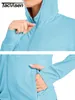 Moletons femininos com capuz TACVASEN verão proteção solar manga longa camisas casuais UPF 50 blocos com zíper completo e bolsos com zíper 230802