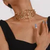 Pendant Necklaces Zvoijio Exaggerated Letter Woman Hip Hop Choker Necklace Party Jewelry 230802