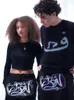 Мужские брюки уличная одежда Y2K Cargy Bedgy Black Men Женщины Harajuku Hip Hop Fashion Punk Rock Gothic Широкие штаны Брюки
