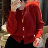 Women's Knits 2023 Chic Korean Fashion Sweaters Star Button Knitted Cardigans Sweet Elegant Vintage Women Winter Spring Jumpers Tops