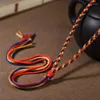 Pendant Necklaces Tibetan Hand Rub Cotton Rope Handmade DIY Necklace Hand-painted Thangka Beeswax Lanyard Braided Accessory